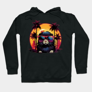 Retro Wave Black Hamster Shirt Hoodie